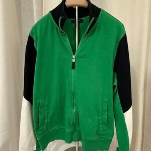 Chaps Vintage size xl green navy blue and white jacket